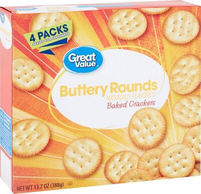 Buttery Rounds Flavored Baked Crackers, Buttery Rounds
