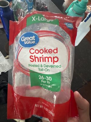 Peeled & Deveined, Tail-On X-Large Cooked Shrimp