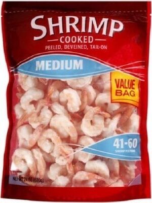 Peeled & Deveined, Tail-On Medium Cooked Shrimp