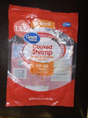 Peeled & Deveined, Tail-Off X-Small Cooked Shrimp