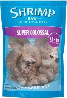 Ez Pool & Deveined Tail-On, Tail On Super Colossal Raw Shrimp