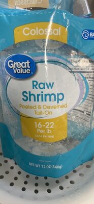 Peeled & Deveined, Tail-On Colossal Raw Shrimp