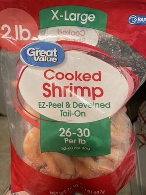 Ez-Peel & Deveined, Tail-On X-Large Cooked Shrimp