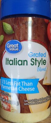 Parmesan Reduced Fat Style Grated Topping, Parmesan