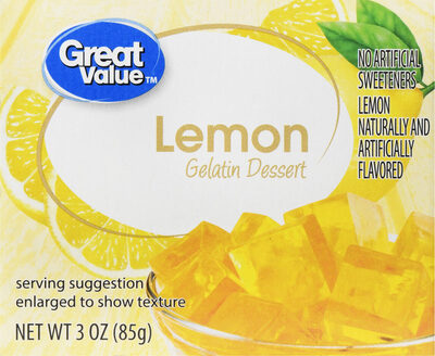 Lemon Gelatin Dessert, Lemon