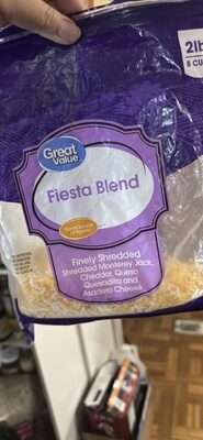 Fiesta Blend Monterey Jack, Cheddar, Queso Quesadilla And Asadero Finely Shredded Cheese, Fiesta Blend