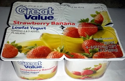 Strawberry Banana Original Lowfat Yogurt, Strawberry Banana