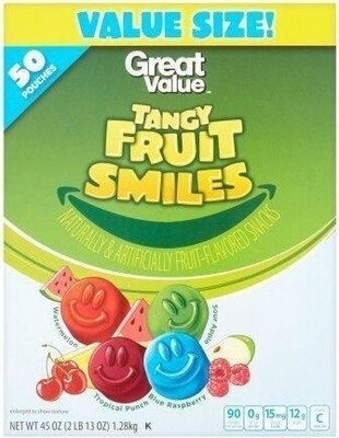 Watermelon, Tropical Punch, Blue Raspberry, Sour Apple Tangy Fruit Smiles, Watermelon, Tropical Punch, Blue Raspberry, Sour Apple