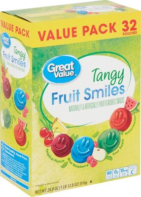 Watermelon, Tropical Punch, Blue Raspberry, Sour Apple Tangy Fruit Smiles, Watermelon, Tropical Punch, Blue Raspberry, Sour Apple
