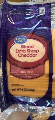 Extra Sharp Cheddar Deli Style Sliced Cheese, Extra Sharp Cheddar