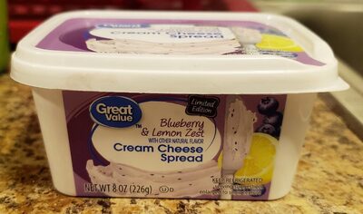 Blueberry & Lemon Zest Cream Cheese Spread, Blueberry & Lemon Zest