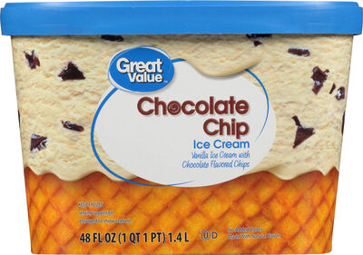 Chocolate Chip Ice Cream With Rich Chocolate Flavored Chips, Chocolate Chip
