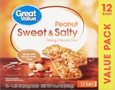 Peanut Sweet & Salty Chewy Granola Bars, Peanut
