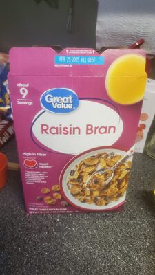 Raisin Bran Wheat Flakes With Raisins, Raisin Bran