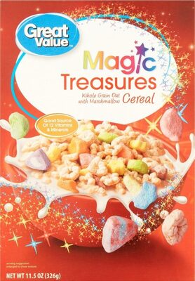 Magic Treasures Marshmallows Frosted Whole Grain Oat Cereal With Marshmallows, Magic Treasures Marshmallows