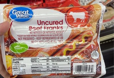 Beef Uncured Franks, Beef