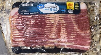 Hickory Smoked Thick Sliced Bacon, Hickory Smoked