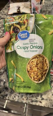 Garlic Pepper, Crispy Onions Salad Topper, Garlic Pepper, Crispy Onions