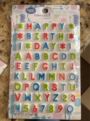 Cake Decor Alphabet Candy