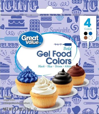 Bold Gel Food Colors - Black, Blue, Brown, White