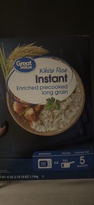 White Enriched Pre-Cooked Long Grain Instant Rice, White
