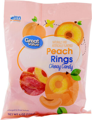 Peach Rings Chewy Candy, Peach Rings