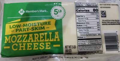 Mozzarella Low-Moisture Part-Skim Cheese, Mozzarella