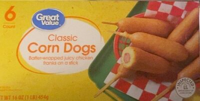 Classic Corn Dogs Batter-Wrapped Juicy Chicken Franks On A Stick, Classic