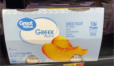 Peach Greek Nonfat Yogurt, Peach