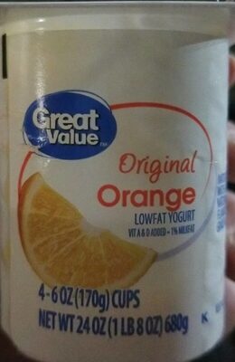 Original Orange 1% Lowfat Yogurt, Original Orange