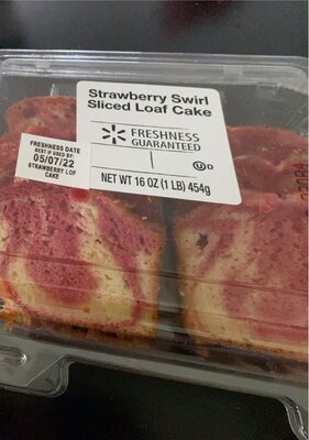 Strawberry Swirl Sliced Loaf Cake, Strawberry Swirl