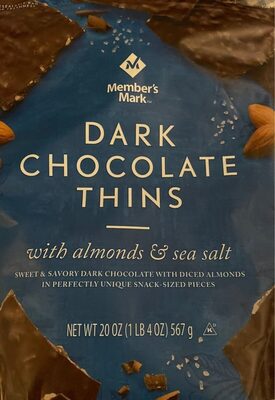 Dark Chocolate Thins With Almonds & Sea Salt, Almonds & Sea Salt