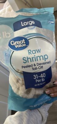 Peeled, Deveined, Tail-Off Large Raw Shrimp