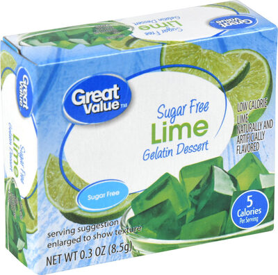 Lime Sugar Free Gelatin Dessert, Lime