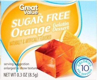 Orange Sugar Free Gelatin Dessert, Orange
