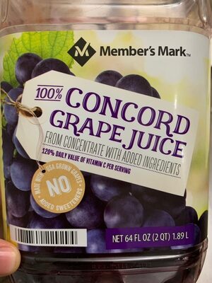 100% Concord Grape Juice, Grape