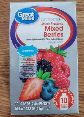 Mixed Berries Electrolytes Drink Mix, Mixed Berries