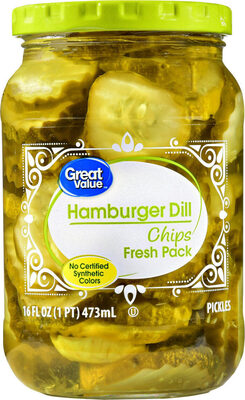 Hamburger Dill Chips Pickles, Hamburger Dill