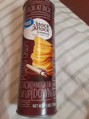 Barbecue Flavored Stack Attack Potato Crisps, Barbecue