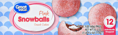 Pink Snowballs Snack Cakes, Pink