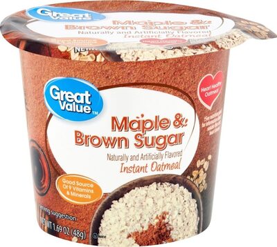 Maple & Brown Sugar Flavored Instant Oatmeal, Maple & Brown Sugar