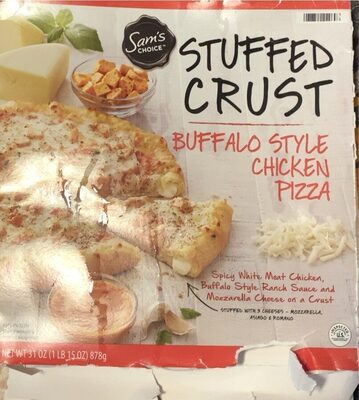 Buffalo Style Chicken Spicy White Meat Chicken, Buffalo Style Ranch Sauce And Mozzarella Cheese On A Stuffed Crust Pizza, Buffalo Style Chicken