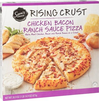 Chicken Bacon Ranch Sauce White Meat Chicken, Bacon And Ranch Sauce On A Rising Crust Pizza, Chicken Bacon Ranch Sauce