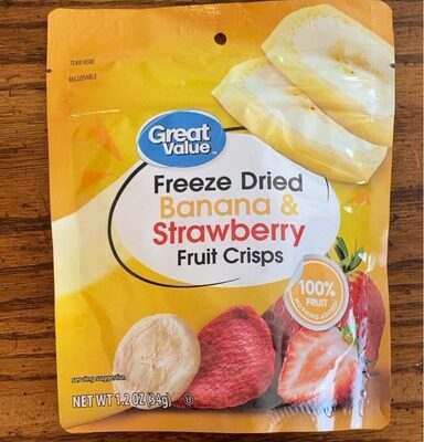 Banana & Strawberry Freeze Dried Fruit Crisps, Banana & Strawberry