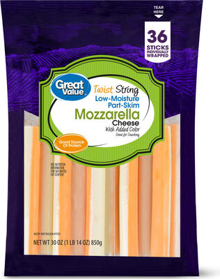 Mozzarella Low-Moisture Part-Skim String Cheese, Mozzarella