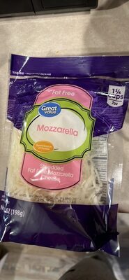 Mozzarella Shredded Fat Free Cheese, Mozzarella