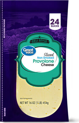 Not Smoked Provolone Deli Style Sliced Cheese, Not Smoked Provolone