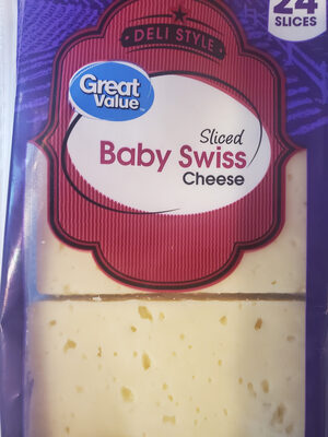 Baby Swiss Deli Style Sliced Cheese, Baby Swiss