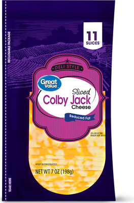Colby Jack Reduced Fat Colby & Monterey Jack Sliced Cheese, Colby Jack