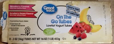 Lowfat Yogurt Tubes, Melonberry, Strawberry Banana